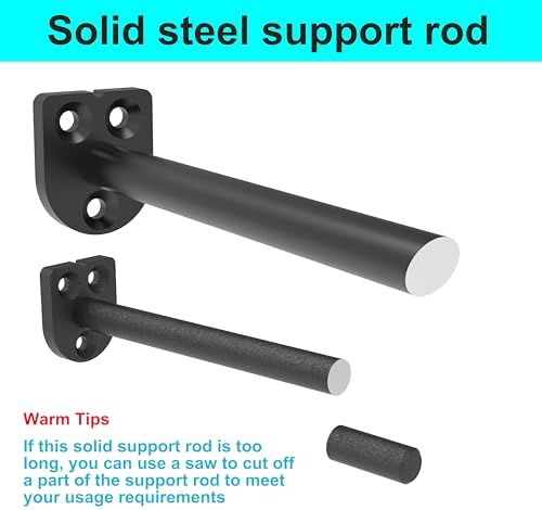 Floating Shelf Bracket 14 Inch Thick 6 Pack Black
