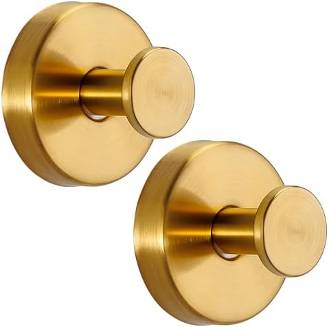 Fenas Suction Cup Hooks 2 Pack Brushed Gold