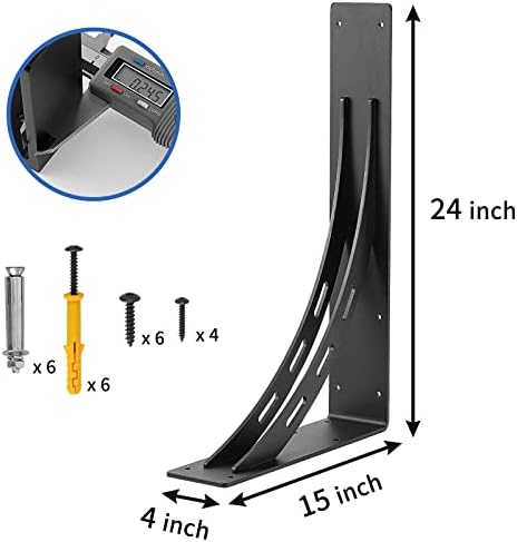 24x15x4 Heavy Duty Shelf Brackets Set of 2