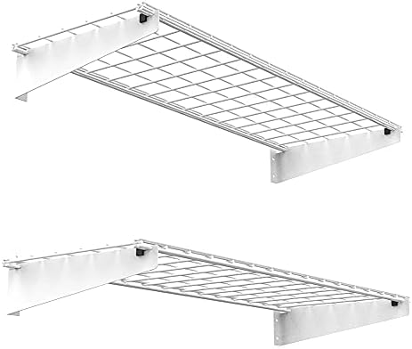 Wallmaster 2-Pack Heavy Duty Garage Wall Shelves 45x15 White