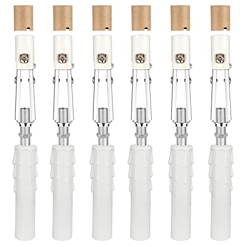 Helunsi 6-Piece E12 Chandelier Socket Replacement Kit