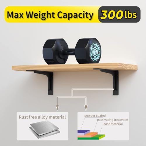 6 Inch x 4 Inch Shelf Brackets Heavy Duty 300lbs Load