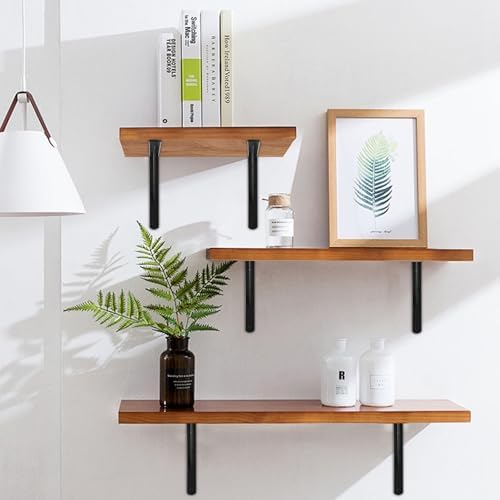12 Pack Heavy Duty Black Shelf Brackets