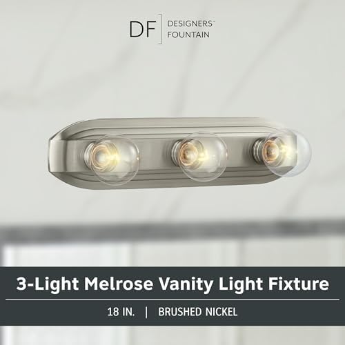 DESIGNERS FOUNTAIN 3-Lights Melrose Vanity Light Fixture 18 Inch Wall Mount Sconce