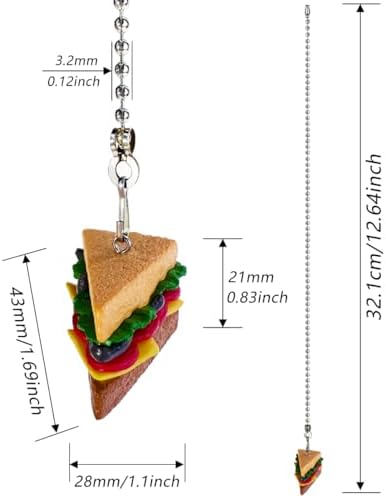 Ceiling Fan Pull Chain Extender 12 Inch Decorative Pendant