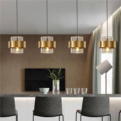 American Retro Iron Glass Pendant Light E27 Chandelier