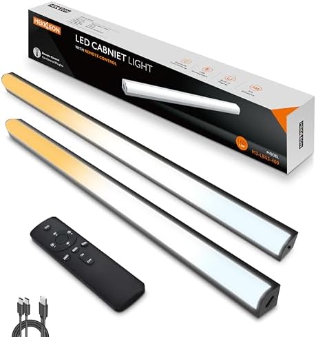 MEKKLEON Under Cabinet Lights 2 Pack Remote Control
