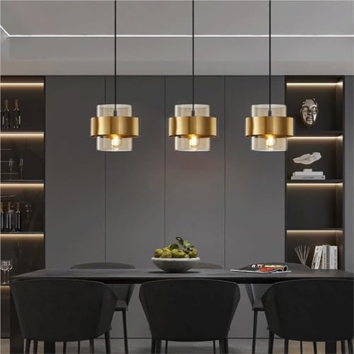 American Retro Iron Glass Pendant Light E27 Chandelier