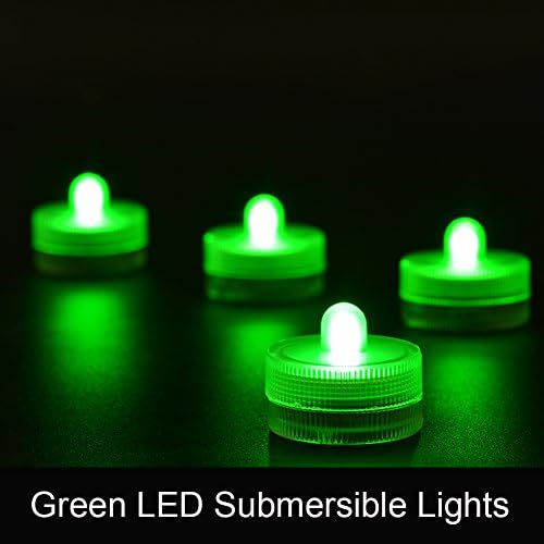 KITOSUN Submersible LED Tea Light Candles Pack of 12 Green