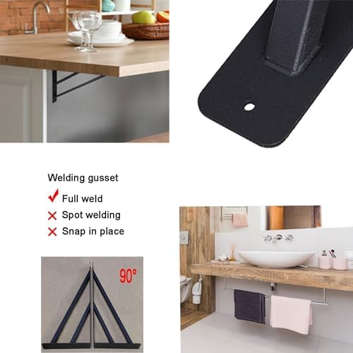 2Pcs 16 Inch Heavy Duty Floating Shelf Brackets for Countertops and Fireplaces