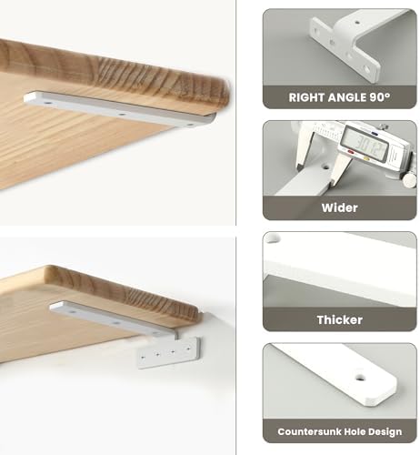 Alise 10 Inch Heavy Duty L Shelf Brackets Pack of 4