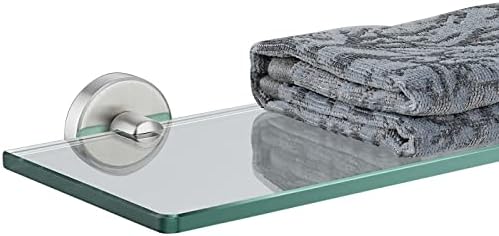 JQK Floating Tempered Glass Shelf 16x5 Inch