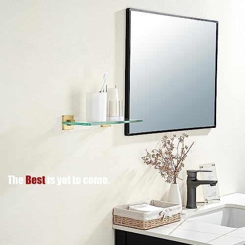 JQK Floating Tempered Glass Shower Shelf 2 Pack
