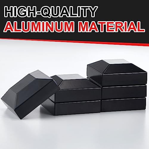 Dunzy 24 Pcs Aluminum Fence Post Caps Black 2x2 Inch Covers