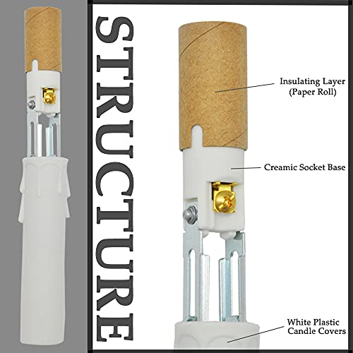 Adjustable Candelabra E12 Light Socket Holder 4-Pack