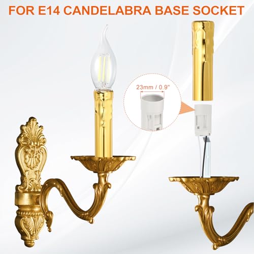 PATIKIL 315 Inch Metal Candle Socket Covers 9 Pcs