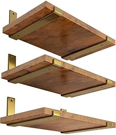 LEOPO 12 Inch Shelf Bracket 6 Pack Frost Black