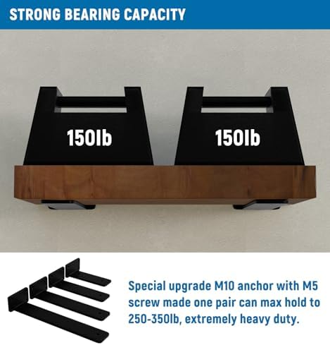 LEOPO 6 Inch Floating Shelf Brackets 6 Pack