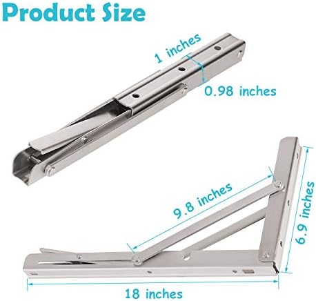CLT 18 Inch Heavy Duty Folding Shelf Brackets