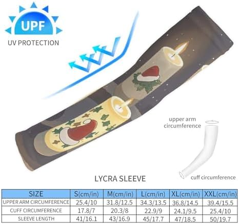 Christmas Candles Print Arm Sleeves for Running and Outdoor Sports