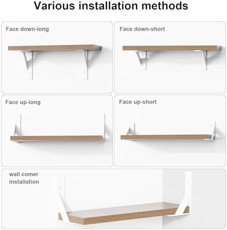 SOGAL Heavy Duty Floating Shelf Brackets 4Pack