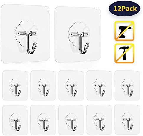 Heavy Duty Adhesive Hooks 20KG for Bathroom Kitchen