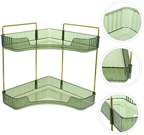 PRETYZOOM Transparent Corner Shelf Organizer for Kitchen and Bathroom