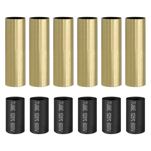 PATIKIL 3 Inch Tall Candle Covers Sleeves 6Pcs Bronze