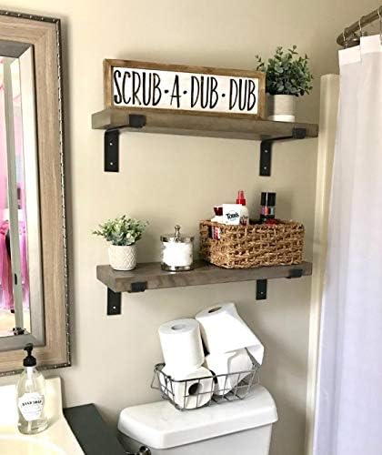 My Rustic 1125 Inch Black Shelf Brackets 6 Pack