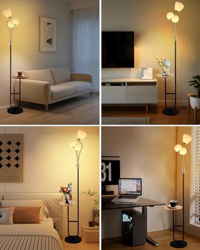 Lightdot 65 Inch Floor Lamp with Dimmable LED and Tray