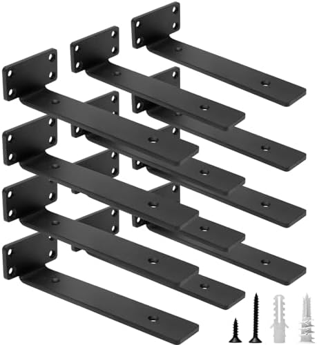 HITOMEN Heavy Duty Floating Shelf Brackets 12 Pack