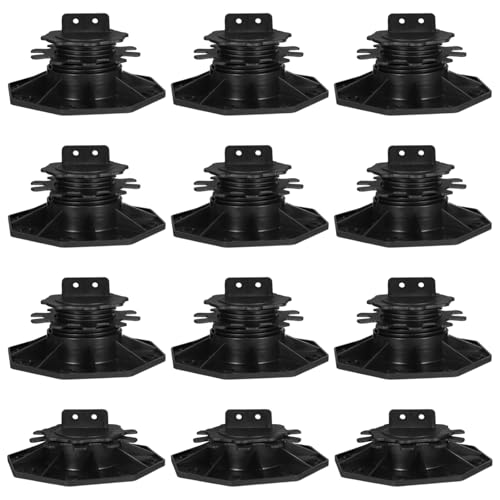 12 PCS Adjustable Plastic Pedestal Paver Support for Stone