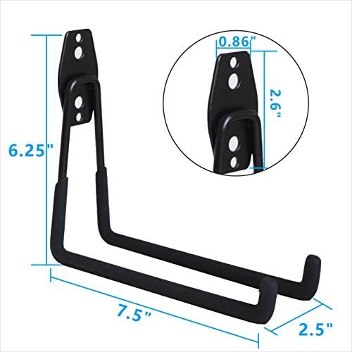 SMARTOLOGY Garage Hooks 4 Pack with Extension Cord Holders