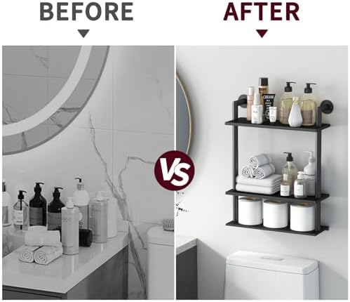 Bathroom Shelves Over Toilet 3 Tier Floating Storage