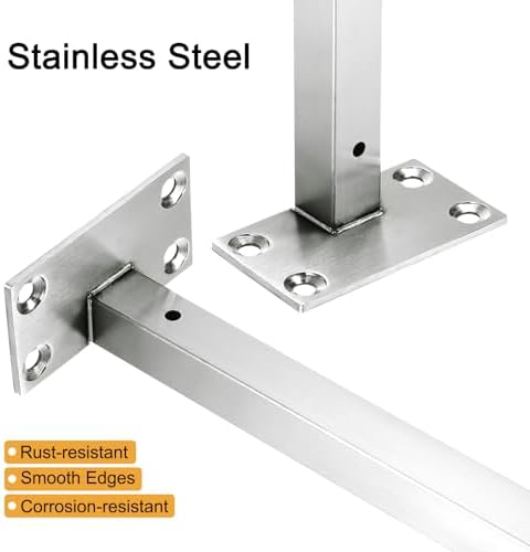 Uxcell Floating Shelf Bracket 2 Pack Stainless Steel Wall Mount Support