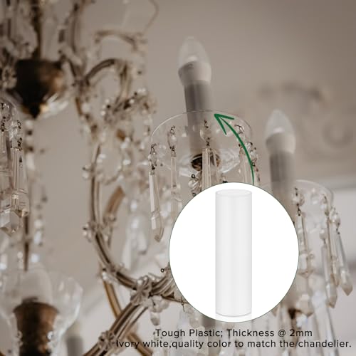 3 Inch White Plastic Candle Covers Set of 6
