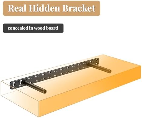 2pcs Floating Shelf Bracket Heavy Duty Hidden Metal Brackets for Shelf
