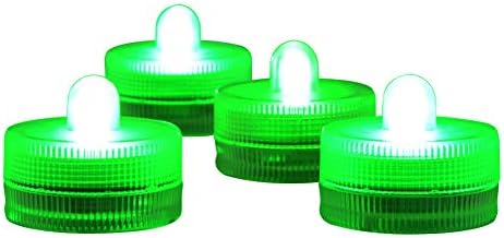 KITOSUN Submersible LED Tea Light Candles Pack of 12 Green