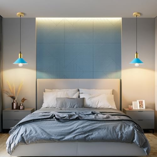 Modern Minimalist Blue Pendant Light 3-Pack