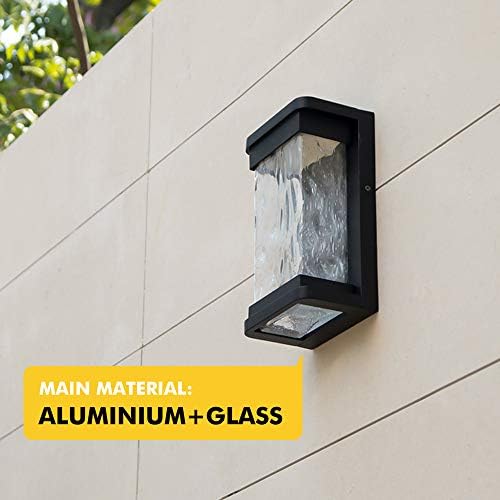 LUTEC Starry 795 Lumen 3000K LED Wall Light with Seeded Glass