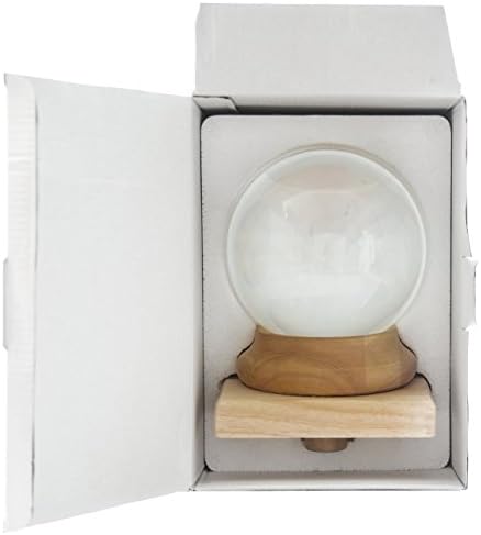 AMLONG Crystal Newel Post Cap Finial - 6 Inch Diameter Crystal Ball