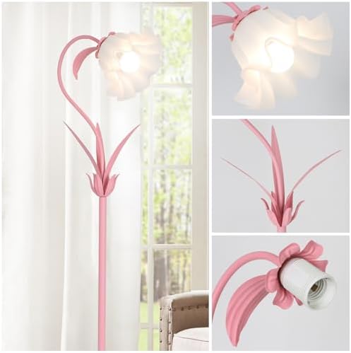 HMVPL Pink Flower Floor Lamp for Living Room and Bedroom