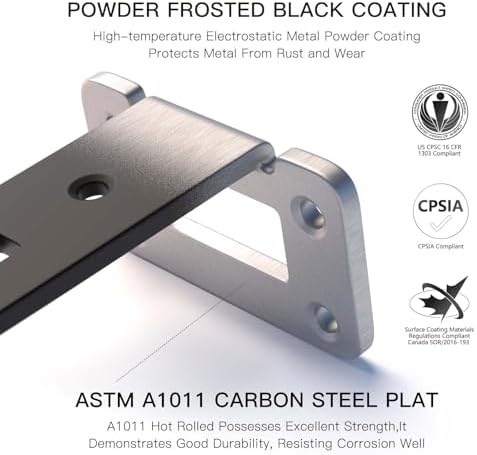LEOPO 6 Inch Openwork T Shelf Brackets 6 Pack Heavy Duty Metal