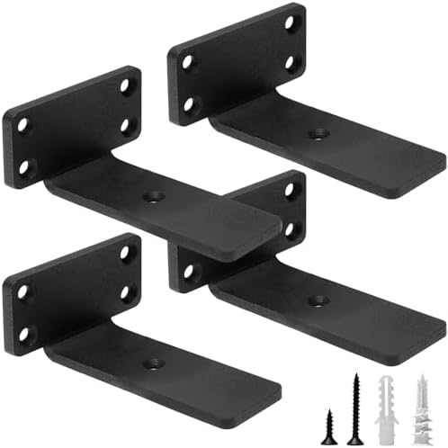 HITOMEN Heavy Duty Floating Shelf Brackets 4 Pack