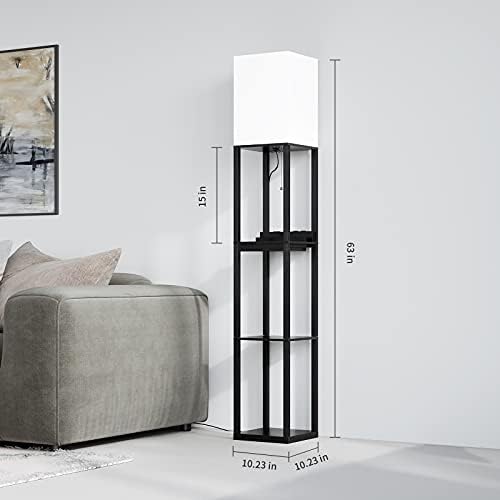 SUNMORY Floor Lamp with Shelves and USB Ports