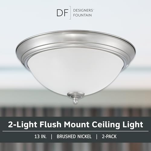 DESIGNERS FOUNTAIN 2-Pack Flush Mount Ceiling Light