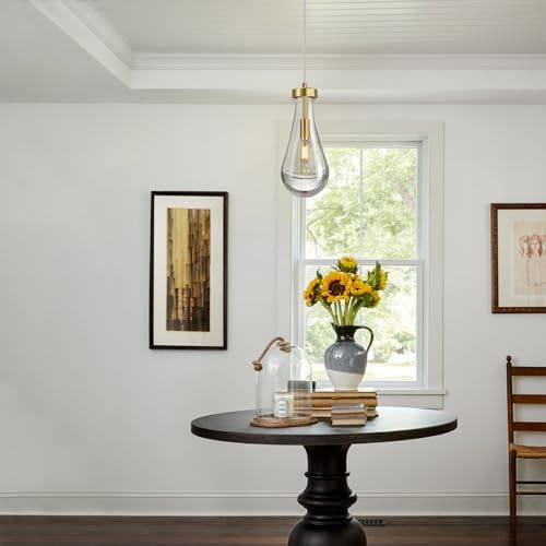 Raindrop Pendant Lights Set of 3 Teardrop Gold Hanging Fixtures