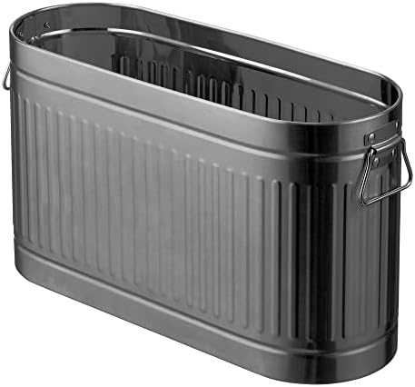 mDesign Large Steel Free Standing Toilet Paper Organizer 6-Roll