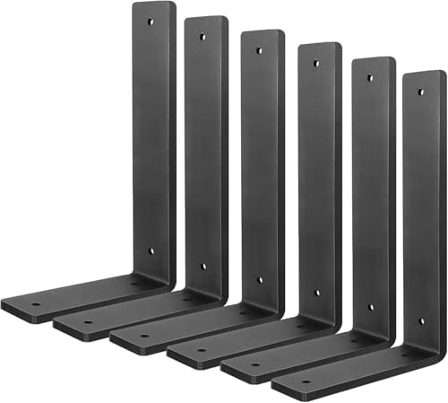 Heavy Duty L-Shelf Brackets 10 Inch 6 Pack for DIY