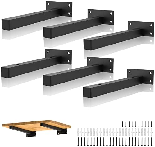 Heavy Duty Floating Shelf Brackets 10 Inch 6 Pack